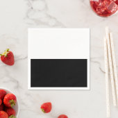 Zwart & Wit Split Half Verjaardags Chic Feestje Servetten (Insitu)