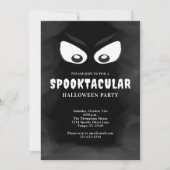 Zwart-wit spookachtige Halloween Party Kaart (Voorkant)