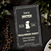 Zwart-wit spookfeest uitnodiging voor Halloween