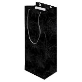 Zwart-wit Spooky Modern Happy Halloween Wijn Cadeautas (Achterkant Gekanteld)