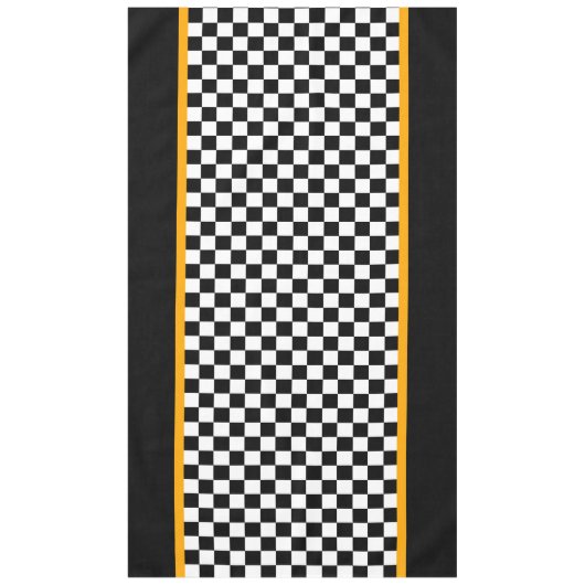 Zwart-wit Sport Check Tafelkleed (Voorkant)