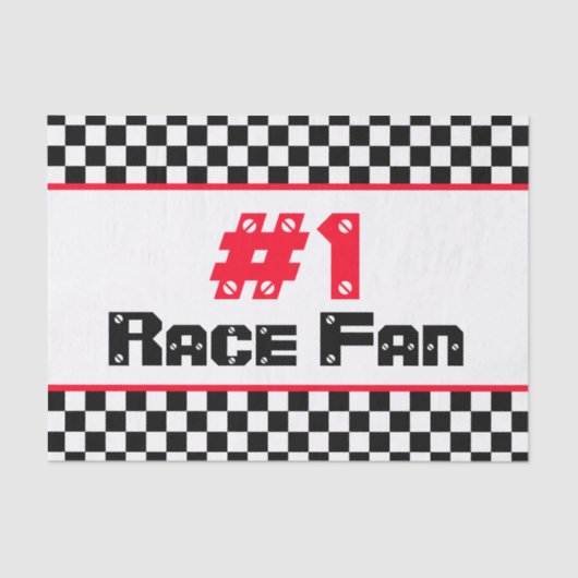 Zwart-wit Sport Geïnspireerd Tissuepapier (Voorkant)