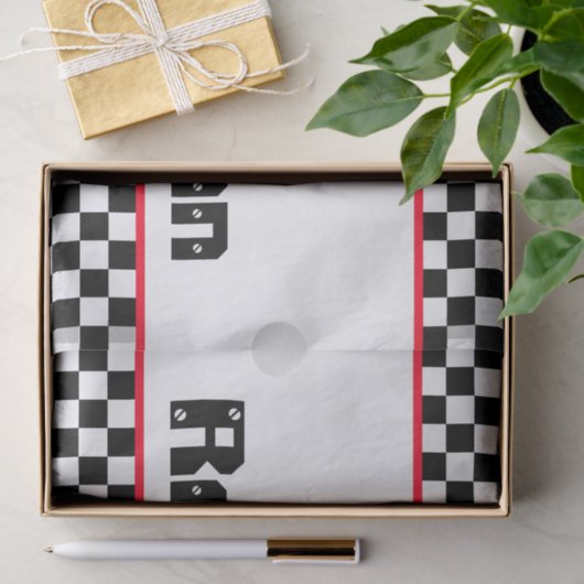 Zwart-wit Sport Geïnspireerd Tissuepapier (Geschenk)