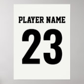  zwart-wit sportnummerontwerp poster (Voorkant)