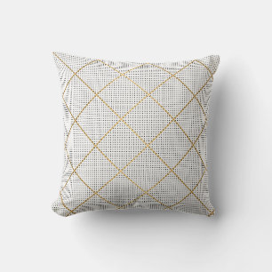 ZWART WIT SPOT GOUD GRID DESIGN KUSSEN