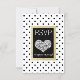 Zwart Wit SPOT Gouden Hart RSVP eenvoudig elegant