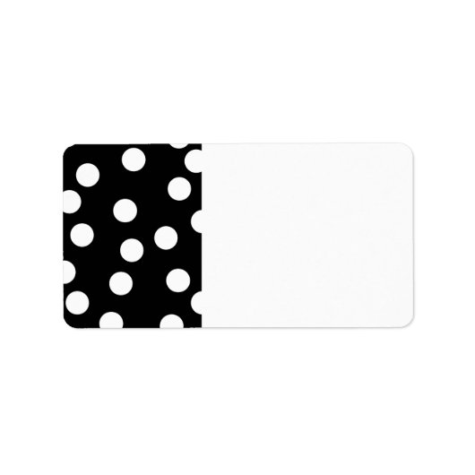 Zwart-wit Spotty Design. Etiket (Voorkant)