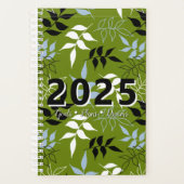 Zwart & Wit & Spring All Over 2025  Planner (Voorkant)
