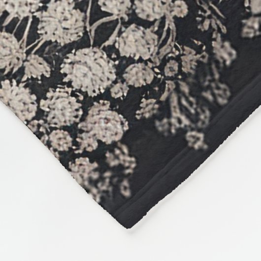 Zwart-wit sprookjeskasteel met paard fleece deken (Hoek)