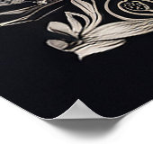 Zwart-wit sprookjeskasteel met paard poster (Hoek)