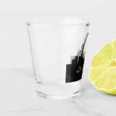 Zwart-wit St. Louis Silhouet Shot Glas (Links)
