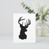 Zwart-wit Stag Head Briefkaart (Staand voorkant)