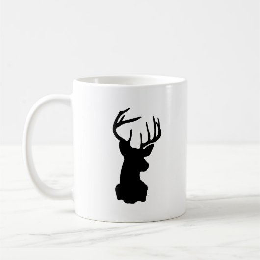 Zwart-wit Stag Head Koffiemok (Links)