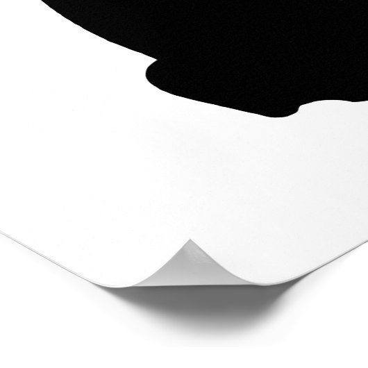 Zwart-wit Stag Head Poster (Hoek)