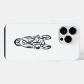 Zwart-wit stam paard iPhone hoesje (Achterkant horizontaal)