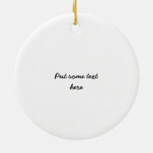 Zwart-wit stamhoofd paard hoofd aangepaste ornamen keramisch ornament (Achterkant)