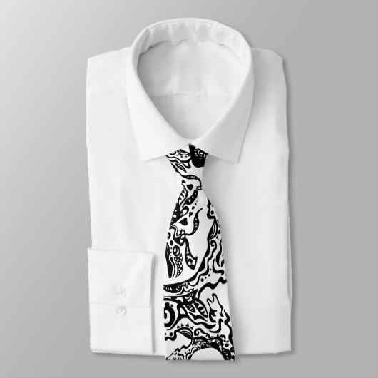 Zwart-wit stamhoofd - Verbeelding Stropdas (Gebonden)