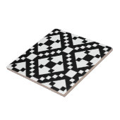 Zwart-wit stammenpatroon tegeltje (Zijkant)