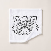 Zwart-wit stammenras bad handdoek (Wasdoekje)