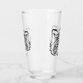 Zwart-wit stammenras glas (Links)