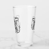 Zwart-wit stammenras glas (Rechts)