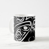 Zwart-wit stammenras koffiemok (Voorkant links)