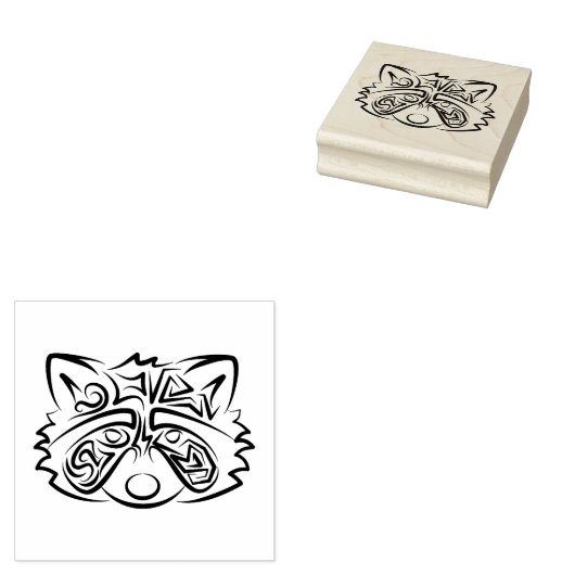 Zwart-wit stammenras rubberstempel (Gestempeld)