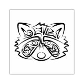 Zwart-wit stammenras rubberstempel (Afrduk)