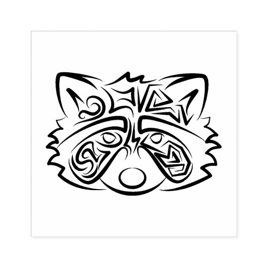 Zwart-wit stammenras rubberstempel (Afrduk)