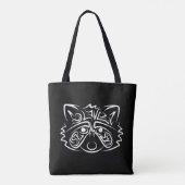 Zwart-wit stammenras tote bag (Achterkant)