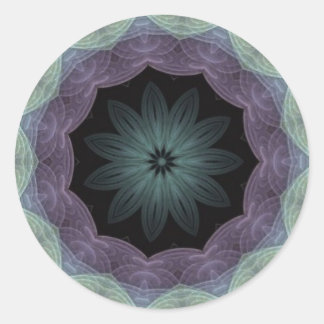 Zwart Wit Star Flower Sacred Geometry Sticker