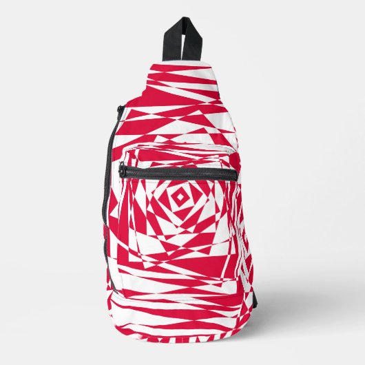 Zwart & Wit Star Illusion Sling Bag – Optisch (Voorkant)