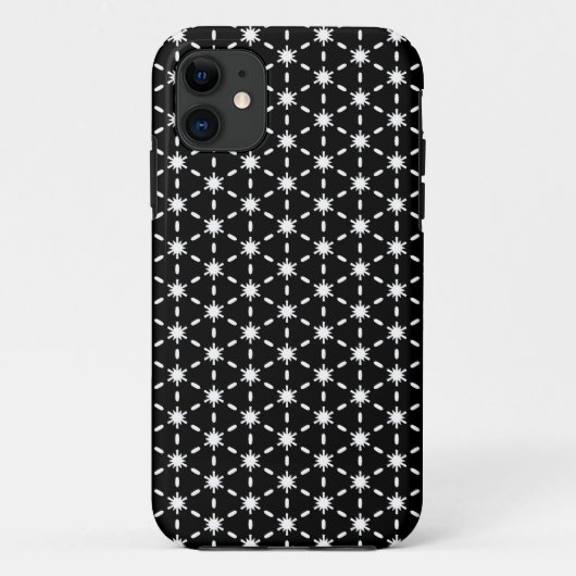 Zwart-wit Star-patroon Case-Mate iPhone Case (Achterkant)