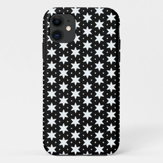 Zwart-wit Star-patroon Case-Mate iPhone Case (Achterkant)