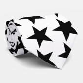 Zwart-wit Star-Stropdas Stropdas (Opgerold)