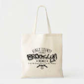 Zwart-Wit Stedelijke Typografie Tote Bag (Voorkant)
