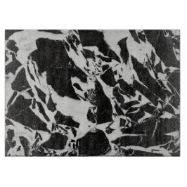 Zwart-wit steen kwarts print snijplank