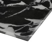 Zwart-wit steen kwarts print snijplank (Hoek)