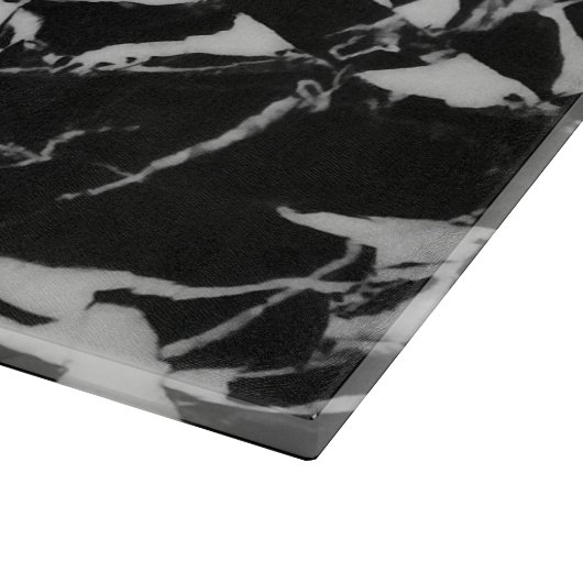 Zwart-wit steen kwarts print snijplank (Hoek)