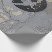 Zwart-wit steenfragment cadeaupapier (Hoek)