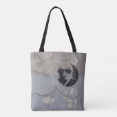 Zwart-wit steenfragment tote bag (Achterkant)