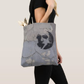 Zwart-wit steenfragment tote bag (Dichtbij)