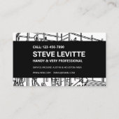 Zwart-wit steigerconstructie visitekaartje (Achterkant)