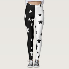 Zwart-Wit Ster Leggings