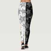 Zwart-Wit Ster Leggings (Achterkant)