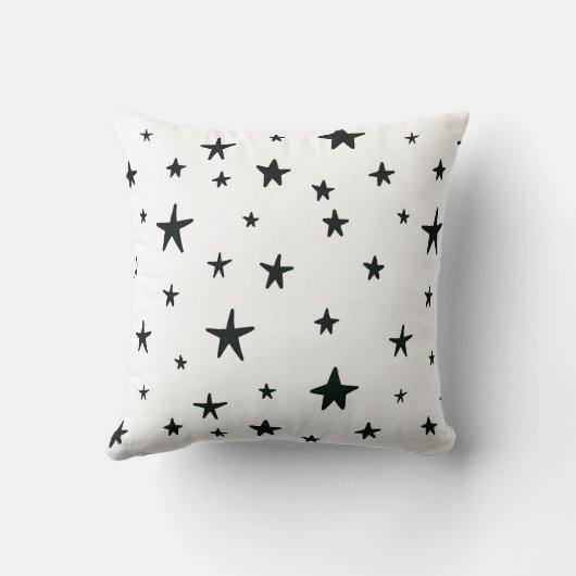 Zwart-wit sterren kussen (Achterkant)