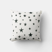 Zwart-wit sterren kussen (Voorkant)
