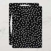 Zwart-wit sterren Sweet 16 Kaart (Voorkant / Achterkant)