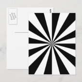 Zwart & wit sterrenbarsting briefkaart (Voorkant / Achterkant)