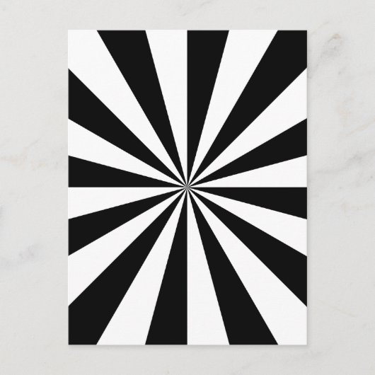Zwart & wit sterrenbarsting briefkaart (Voorkant)